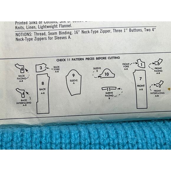 McCalls8505  Sewing pattern shift dress 1960s Size 12 - Picture 7 of 7